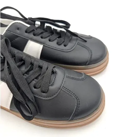 London Rag Knockout Faux Leather Sneakers Shoes Women's Black Size US8 EU39 - Picture 15 of 16